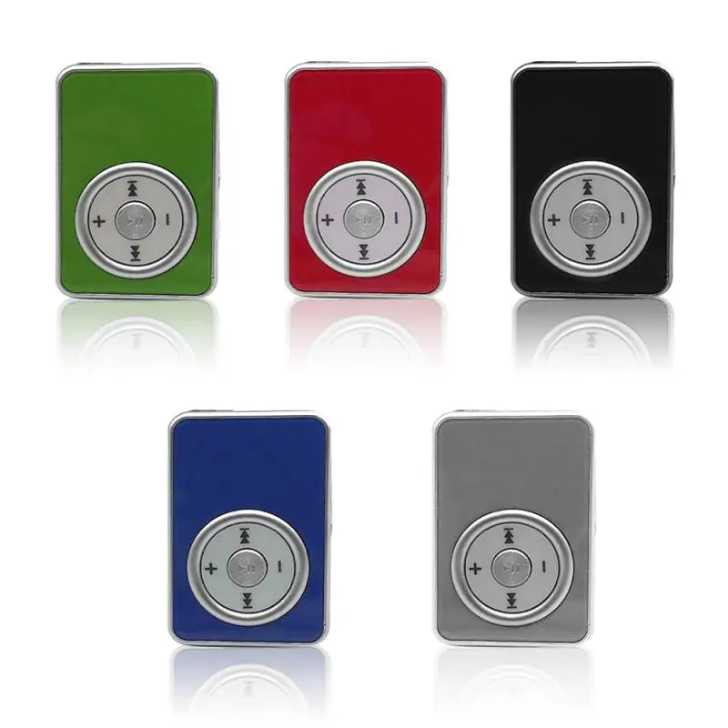 

1PC MP3 Music Player High Quality Sport Portable Mirror MP3 Player Mini Clip Stereo MP3 Music Player Support Mini SD TF Card