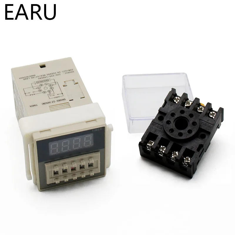 DH48S-2Z DH48S 0.01s-99H99M 110V 220V 12V 24V Digital Programmable Time Relay Switch Timer On Delay 8 Pins SPDT 2 Group Contacts |