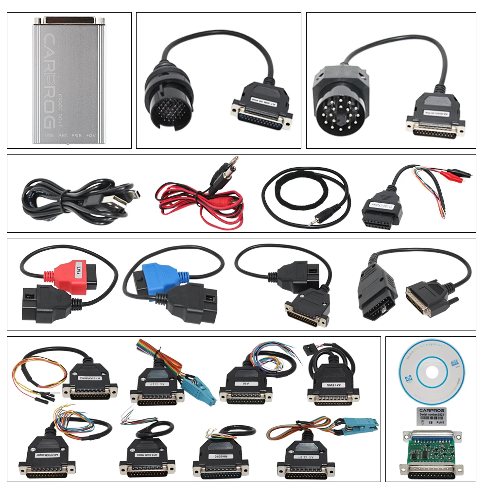 Авто Ремонт инструмента Carprog V8.21 V10.93 Полный автомобильный адаптер прог 8 21 с