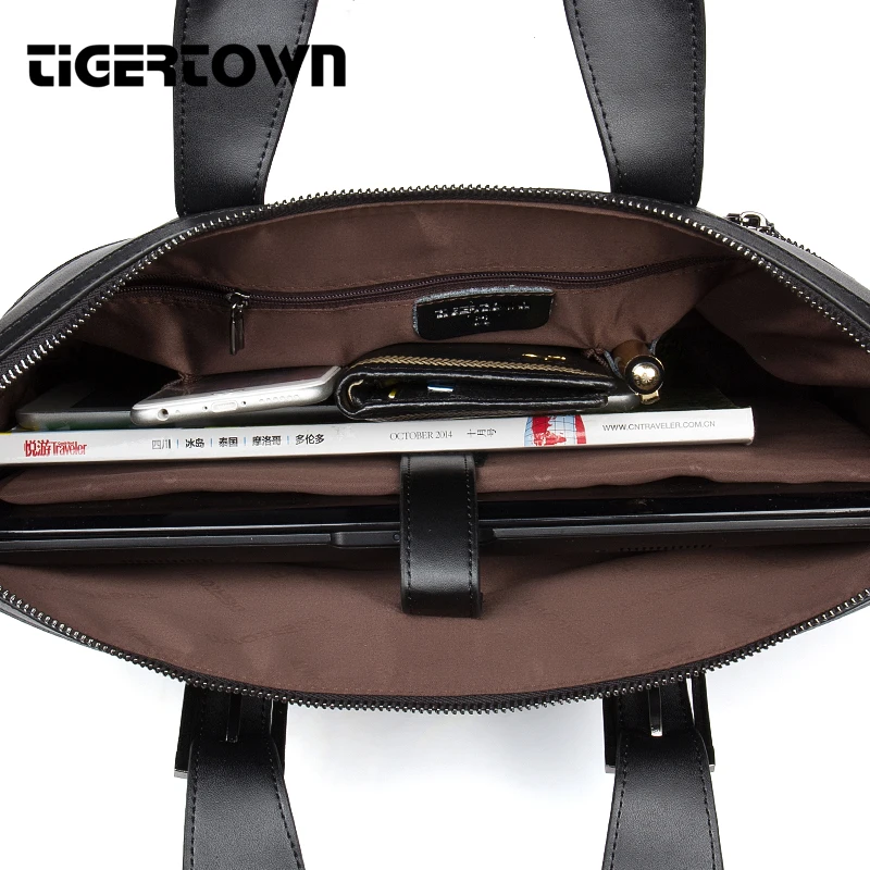 TigerTown Новая Мужская модная сумка из натуральной воловьей кожи через плечо
