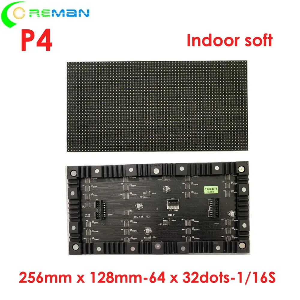 AliExpress хорошая цена мягкий светодиодный модуль, светодиоды matrix p4 32x64 128 мм x 256 мм, внутренний круглый мягкий светодиодный видео настенный модуль p3 p4