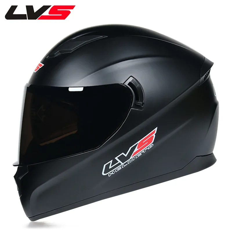 Matte Black Motorcycle Full Face Helmet Racing Classic Double Lens Motocicleta Headgear Casque Casco Moto Capacete Helm