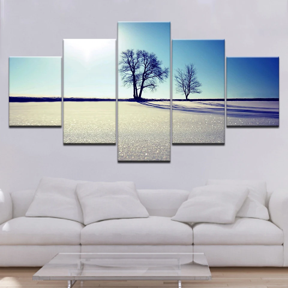 Картина на холсте винтажная Настенная картина с рамкой печатная 5 панелей постер