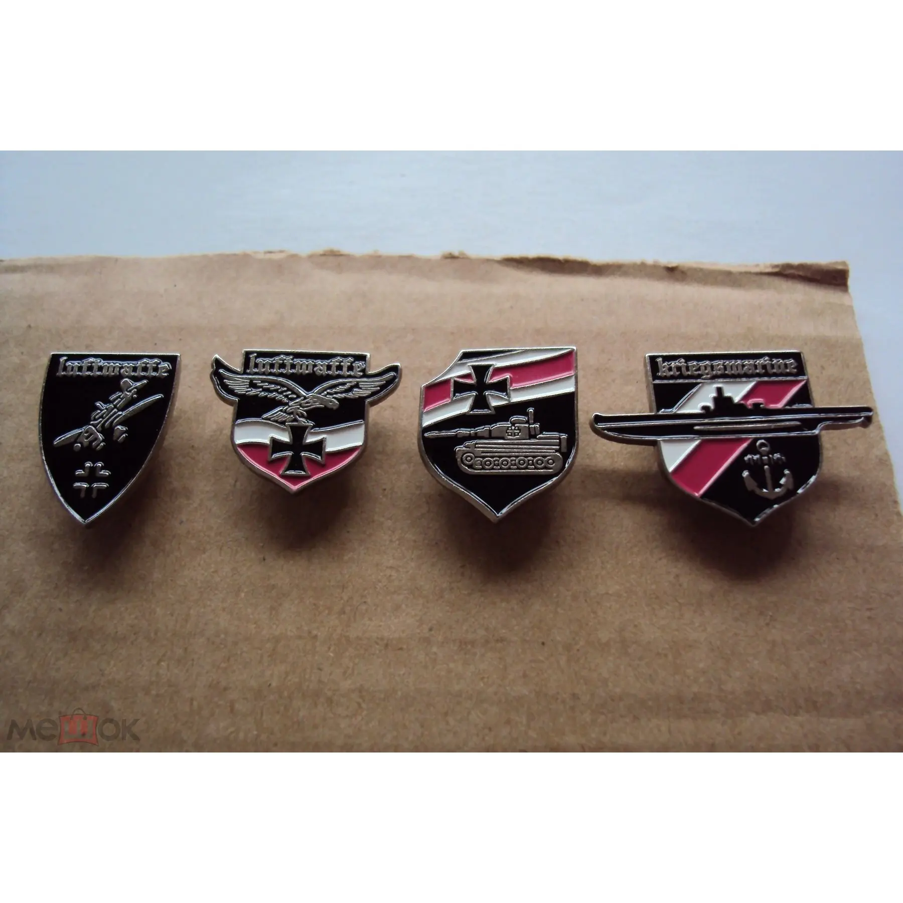 3 рейх: Нагрудные знаки - роды войск. 4 штуки одним набором. Копии. | Дом и сад