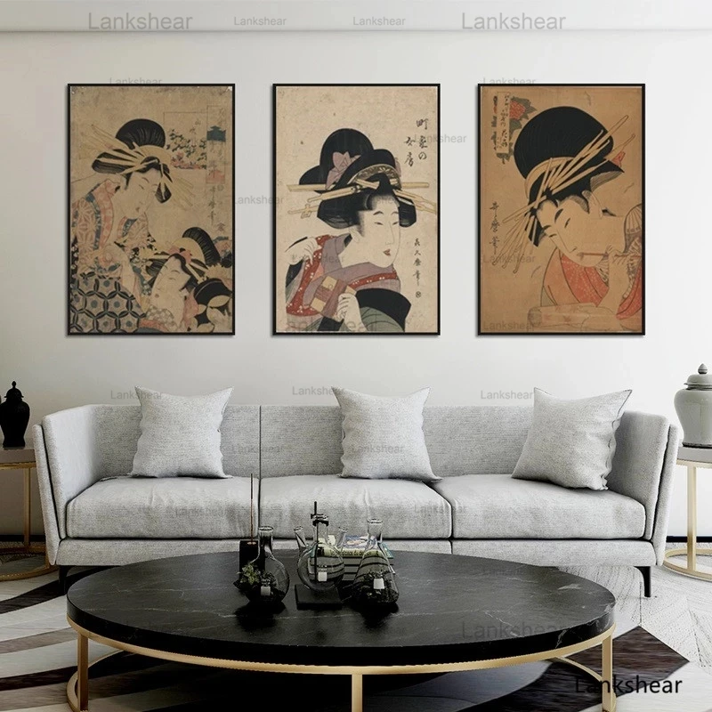 

Canvas Art Print Japanese decorative Japan Decor painting Ukiyoe Posters and Prints Wall pictures For Bedroom Print Cuadros