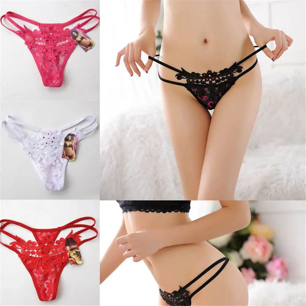 Кружевные женские трусики стринги в сеточку с цветочным рисунком|lingerie underwear|panties