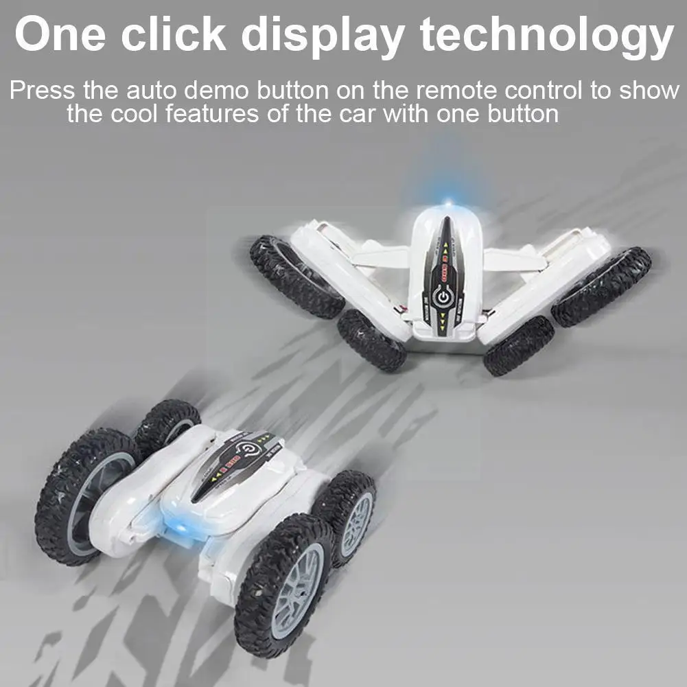 

Dual Remote Control Car Toy 4WD Stunt Double-sided Toy Off-road Toy Vehicle Cool Drift Car Anti-falling Light With Boy L9T6
