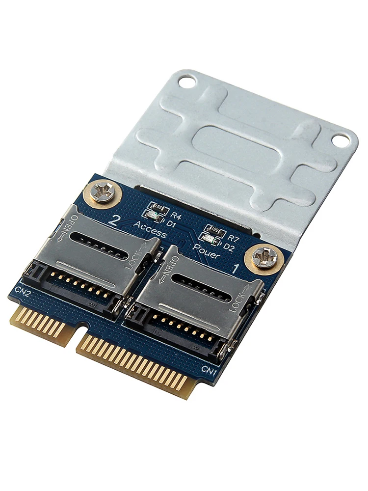 2 SSD HDD для ноутбука двойной Micro-SD SDHC SDXC TF Mini PCIe устройство чтения карт памяти Mpcie в