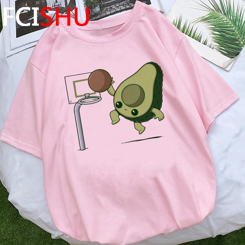 Авокадо кавайная забавная мультяшная футболка женская маленькая свежая