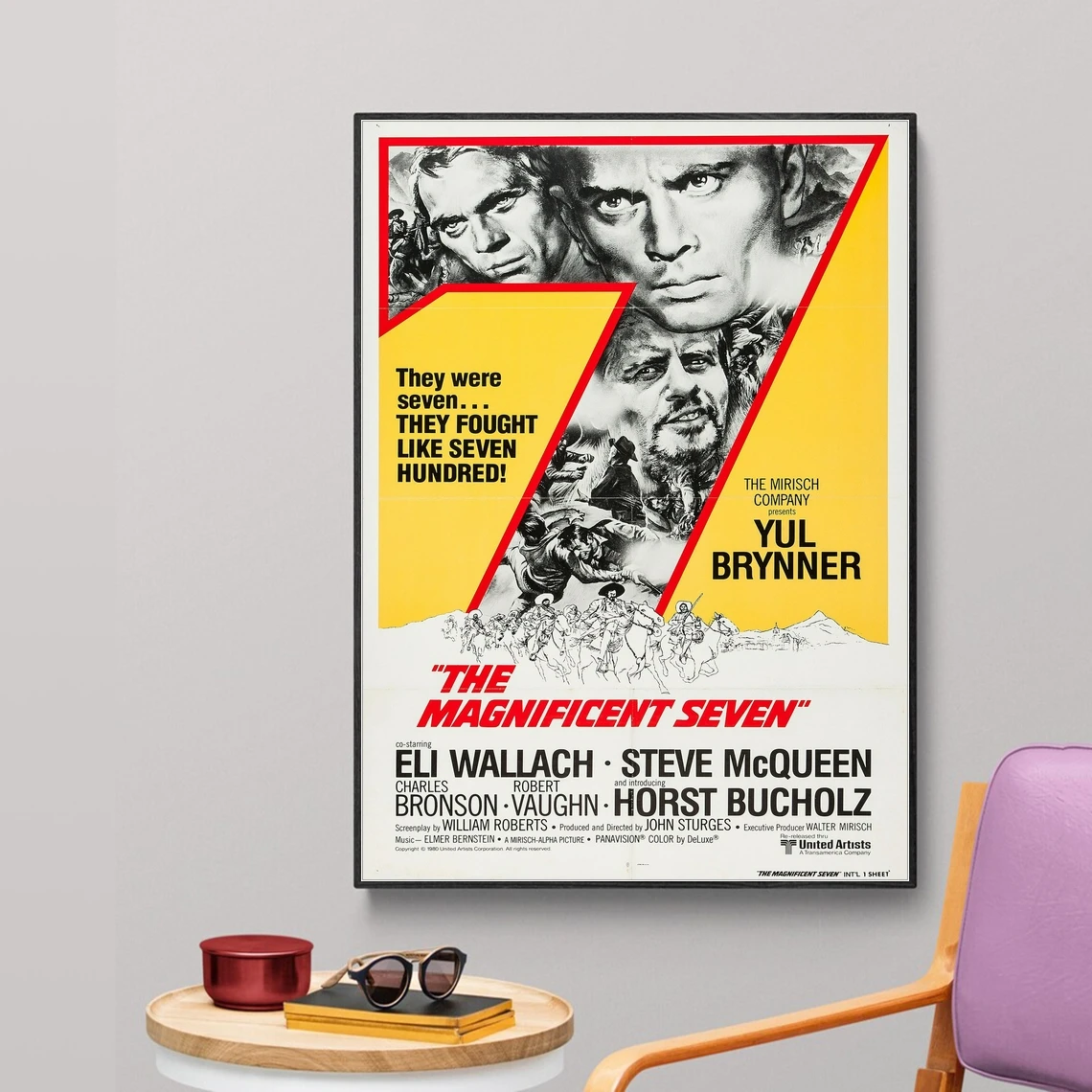 

Великолепный Классический плакат из 7 фильмов, художественный Ретро плакат, печать на холсте, домашний декор, настенная живопись (без рамки)