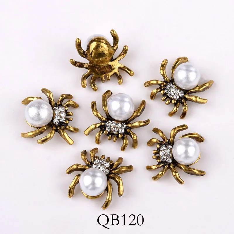 10 шт. Новый Паук для ногтей декоративные блестящая жемчужина Стразы серия