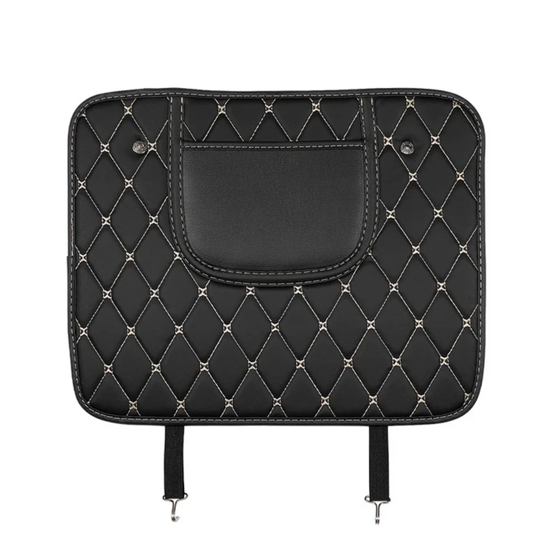 

Leather PU Anti-Child-Kick Pad for Car Waterproof Seat Back Protector Cover Universal Auto Anti Mud Dirt Pads with Storage Bag