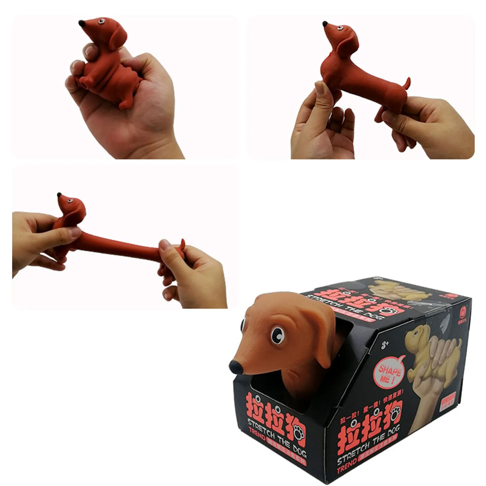 

Creative Pug Decompression Sensory Toys Pug Dog Dachshund Toy Squeezing Fidget Sensory Stress Relieve Toy Pinch Toy