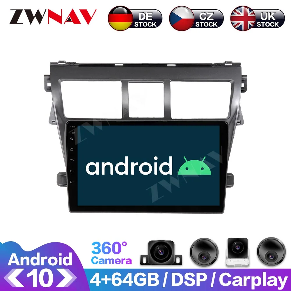 

Android 10 с DSP Carplay IPS экраном для Toyota VIOS 2008 2009 2010 - 2013 RDS автомобильный радиоприемник с навигацией GPS DVD плеер мультимедиа