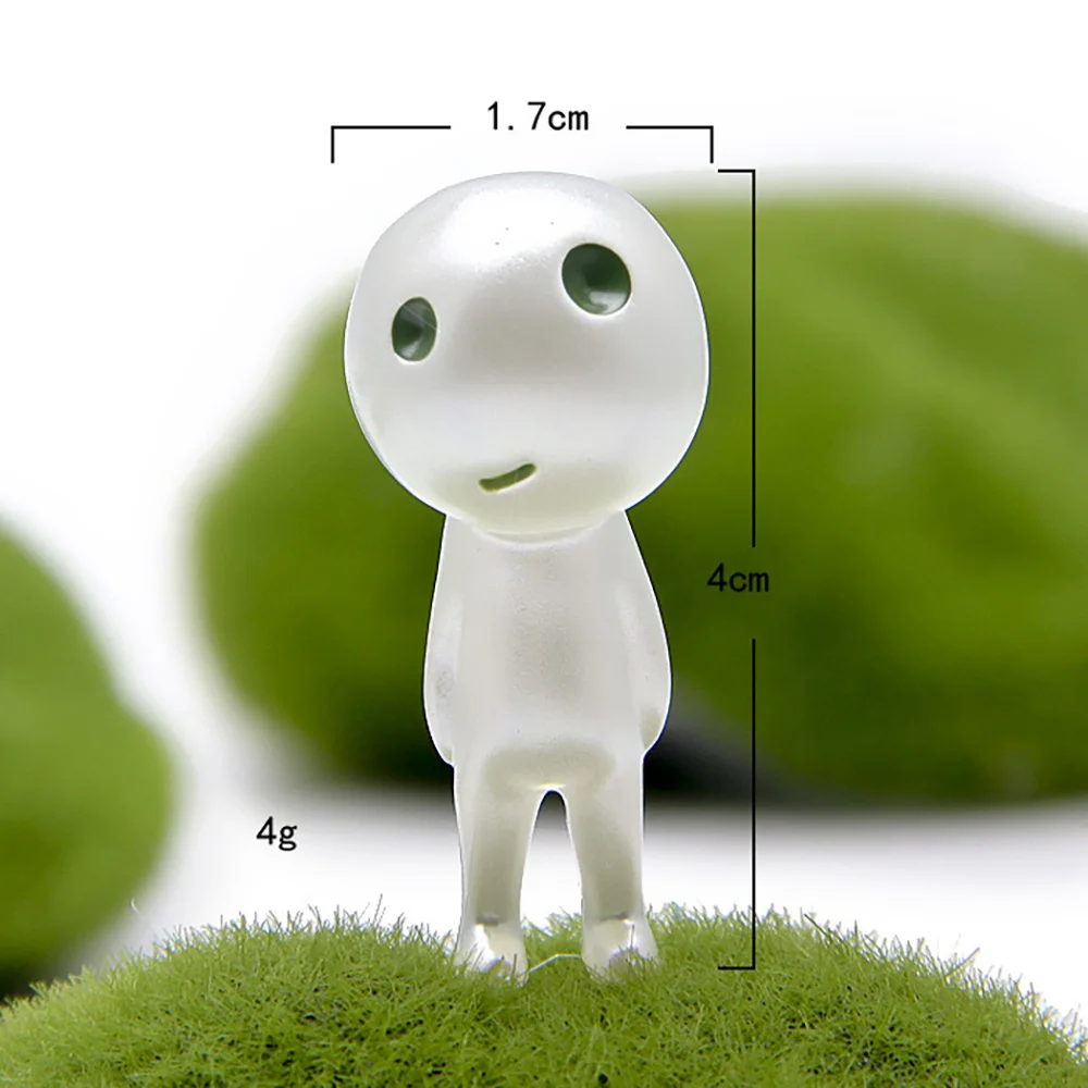 

5Pcs Luminous Tree Elves Princess Mononoke Action Anime Figure Glow In The Dark Light toy Xmas Gift hayao miyazaki Anime Figure