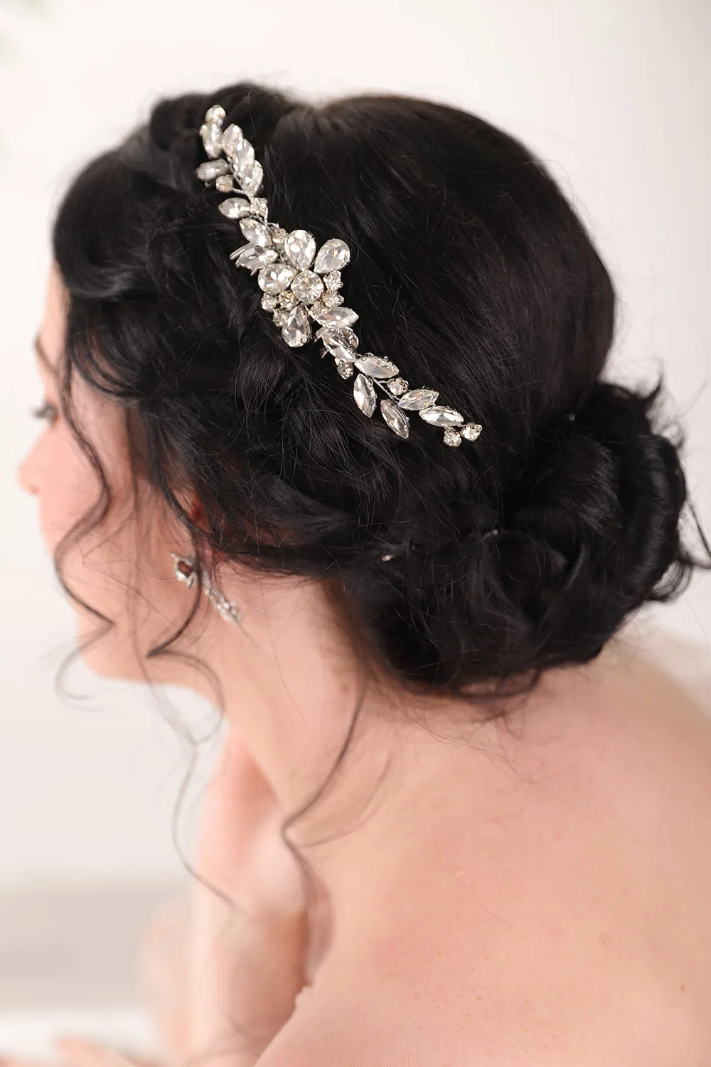 Женская серебряная расческа для волос|Свадебные головные украшения| |