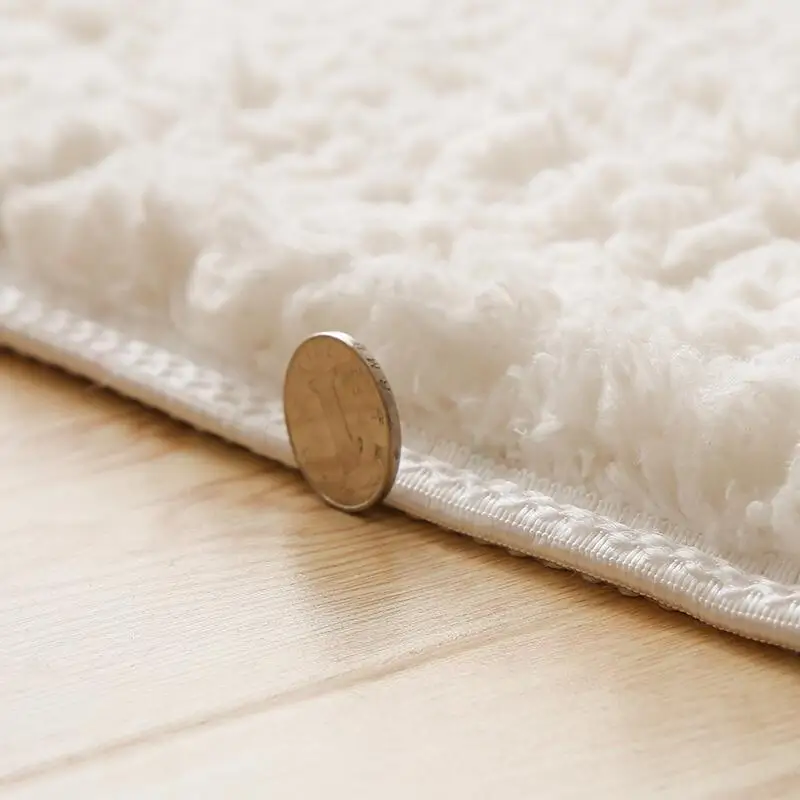 Living Room Rug Area Solid Carpet Fluffy Soft Home Decor White Plush Bedroom Kitchen Floor Mats Tapete | Дом и сад