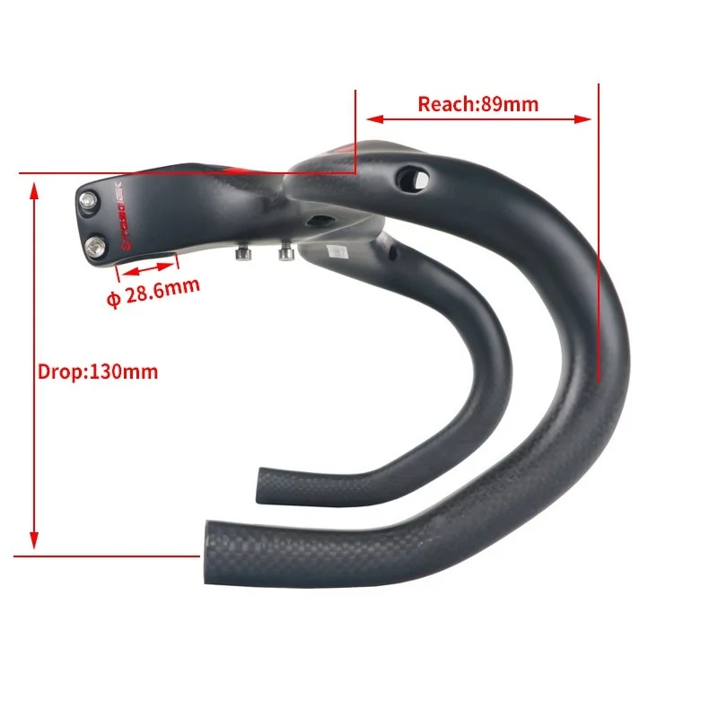 Руль согнутый из углеродного волокна для дорожного велосипеда 28 6/400/420/440