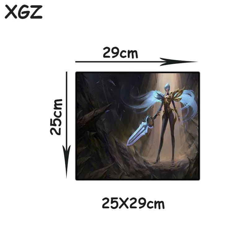 

XGZ Anime Justice Messenger Riven Custom Large Gaming Mouse Pad Black Lock Edge Internet Cafe Computer Desk Mat Non-slip Coaster