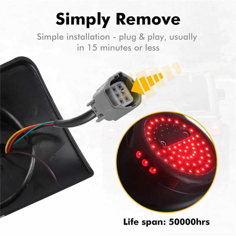 LED Car Tail Lights for Jeep Wrangler JK 2007-2017 Rear Lamps Brake Reverse DRL Turn Signal Light Lamp Assembly fit US Version | Автомобили
