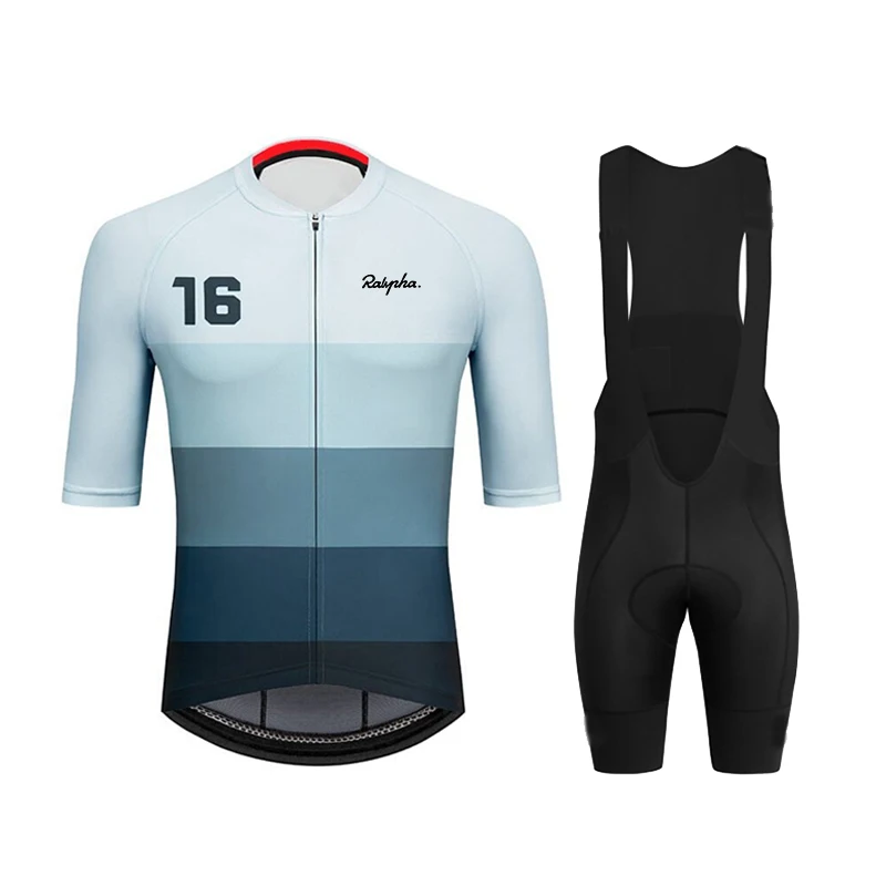 

Ralvpha Jersey Men Set Bib Shorts Set Summer Mountain Bike Bicycle Suit Anti-UV Bicycle Team Racing Uniform Clothes ciclismo