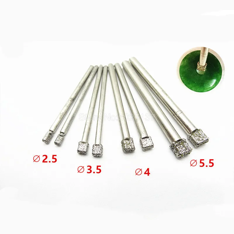 

1x Flat Head Punch Needle Diamond Carving Coated Core Drill Hole Cutter Solid Bits Gems Glass Tile Making Clean Accurate Grind