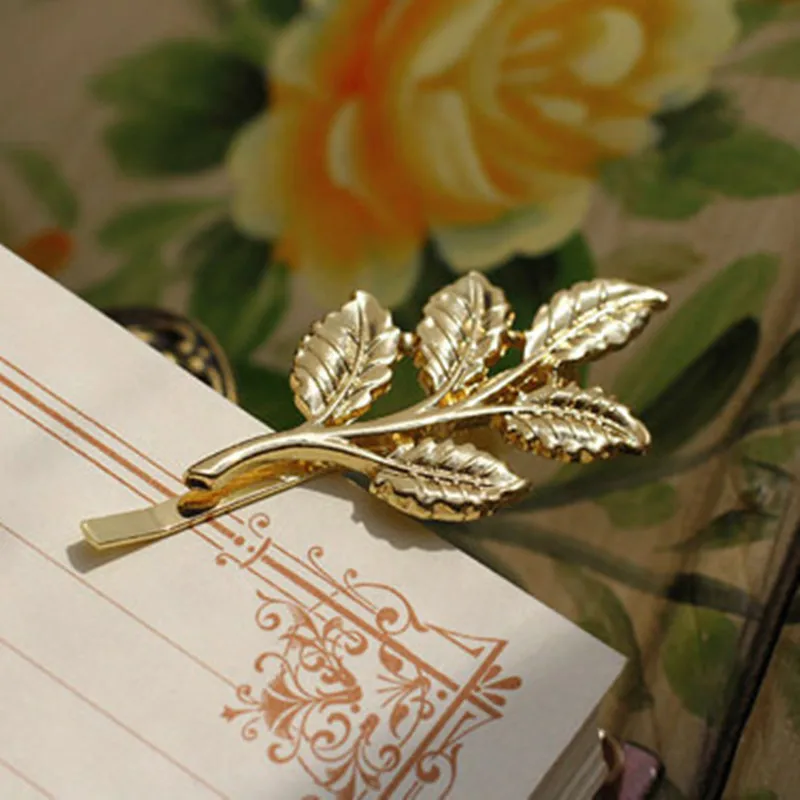 Женские металлические заколки для волос в виде листьев невесты Шпилька с