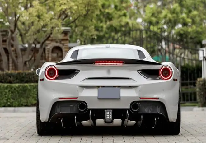 Реальные углеродного волокна заднего крыла багажник выступ Спойлеры для феррари