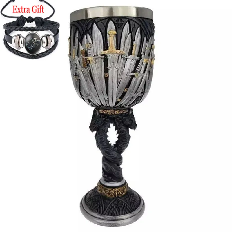 Новое поступление Игра престолов из нержавеющей стали и смолы 3D кружка для пива