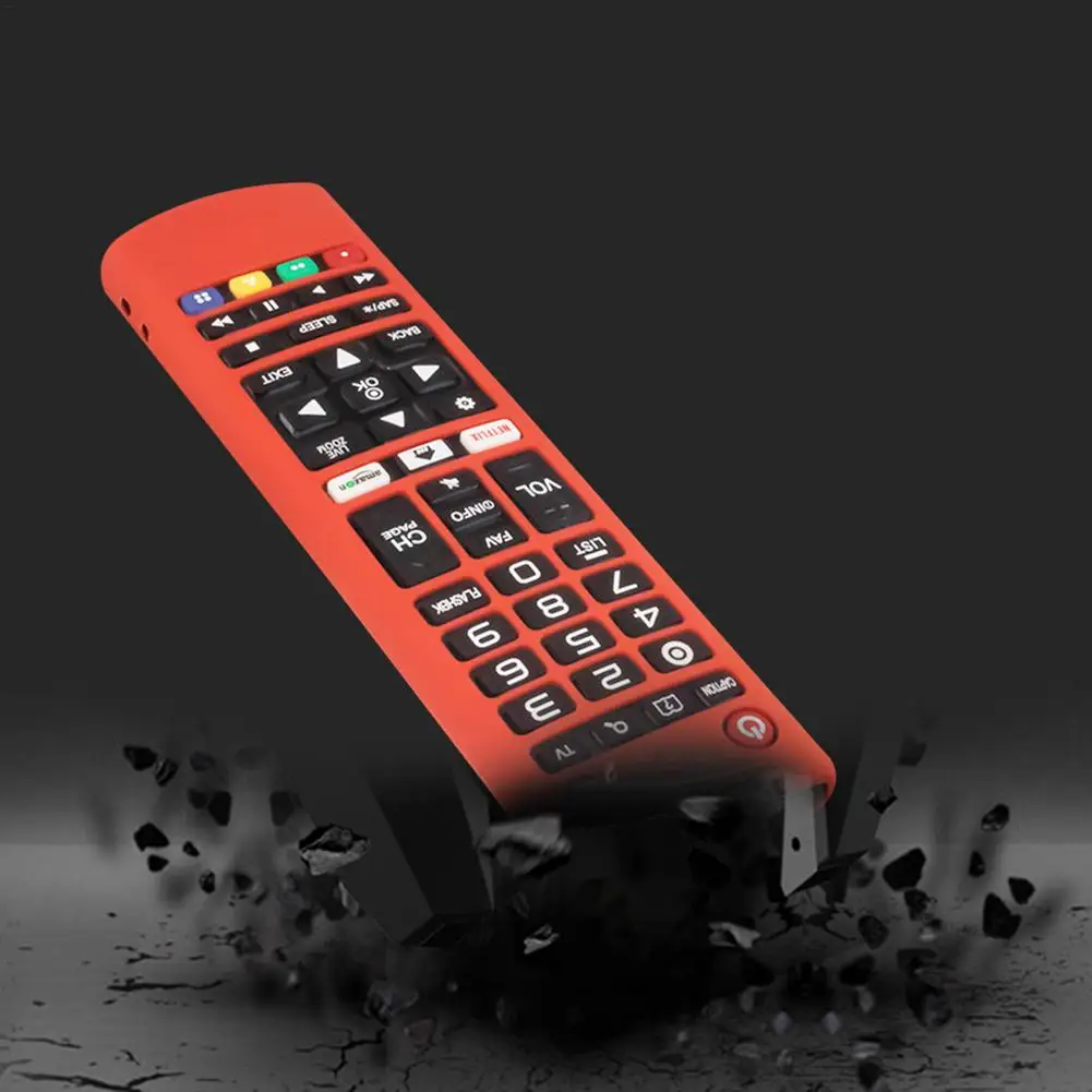 

Чехол для пульта дистанционного управления Smart TV, мягкий, цветной, противоскользящий, защищает от случайных падений