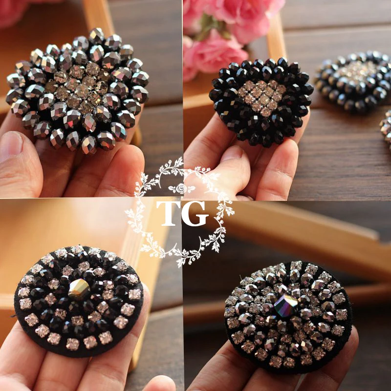 Аппликация для бусин 3D ручной работы 1 шт. 100% Цветочная кружевная нашивка