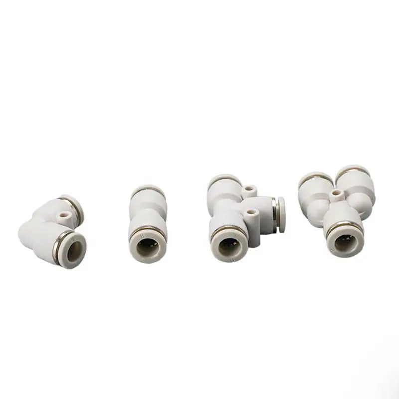 PY 6 пластиковый Пневматический разъем воздух быстро белый шарнир 3 пути элемент