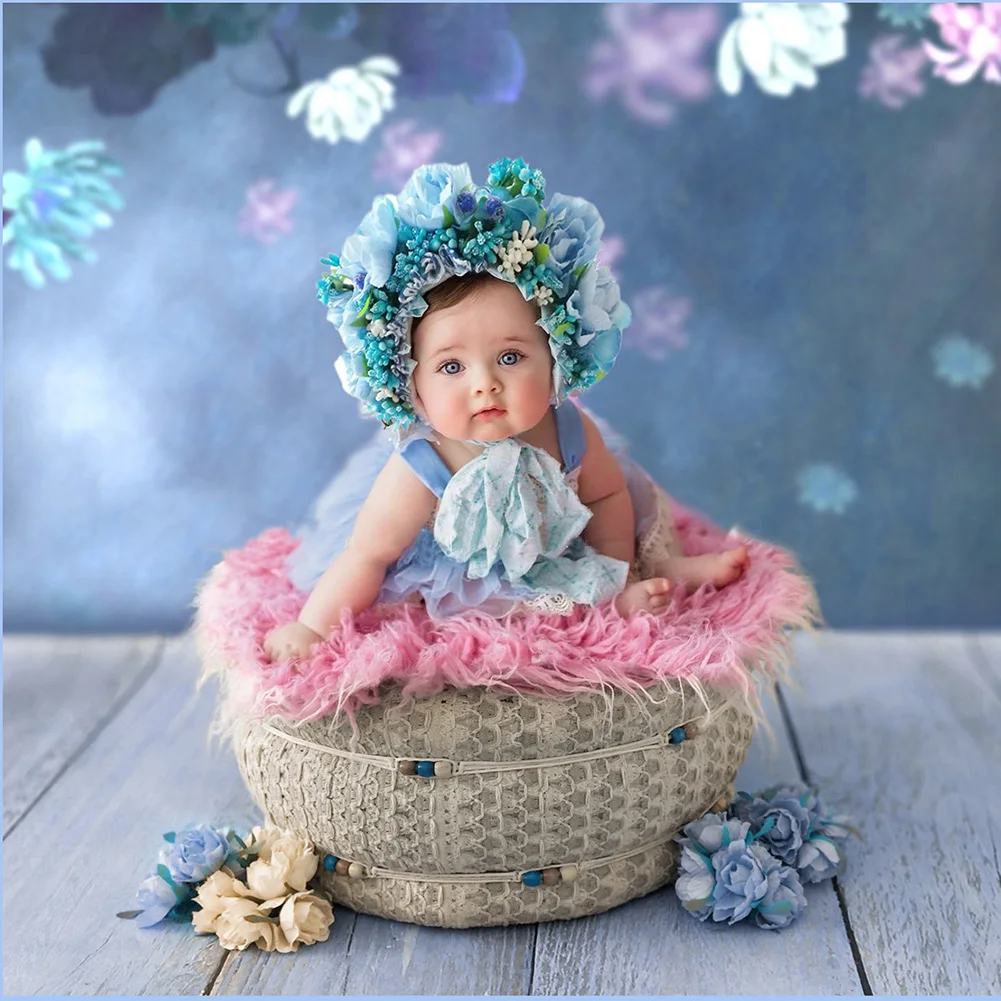 

Стайлинг Изысканная маленькая рамка корзина для детской фотографии подарок на день рождения студийный душ пенопластовый хлопок Новорожде...