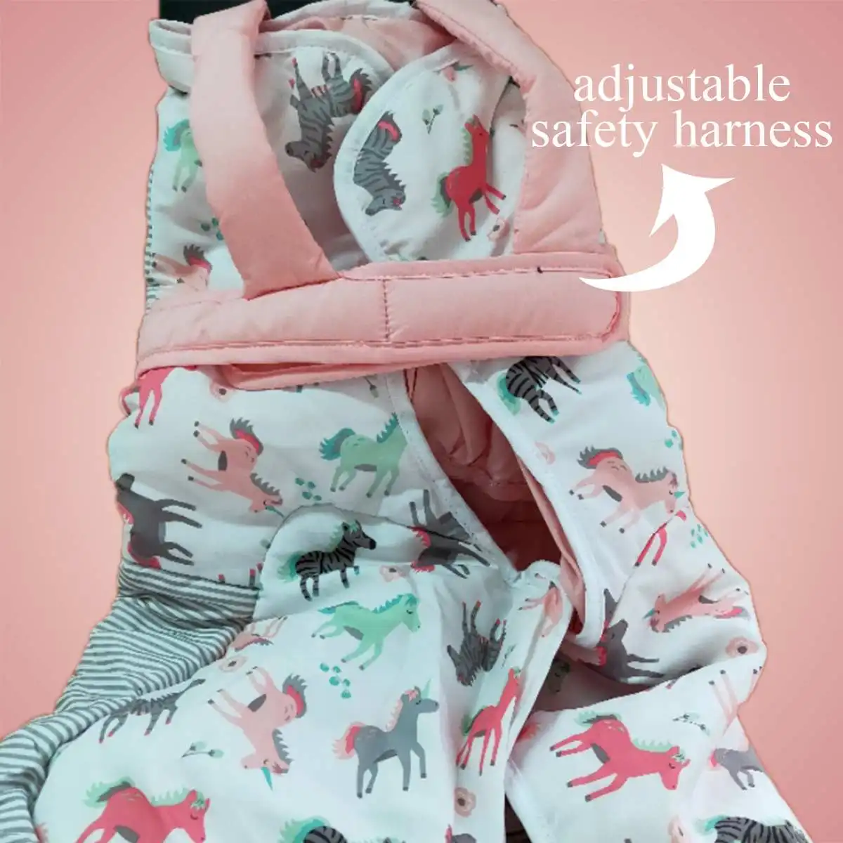 

Portable Kids Baby Shopping Cart Cover Pad with Adjustable Safety Harness Baby Shopping Push Cart Protection Cover Safety Seats