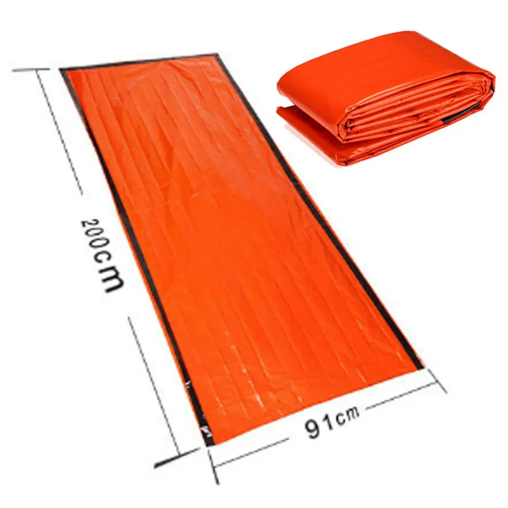 Спасательная палатка для выживания на открытом воздухе ПЭ одеяло спальный мешок