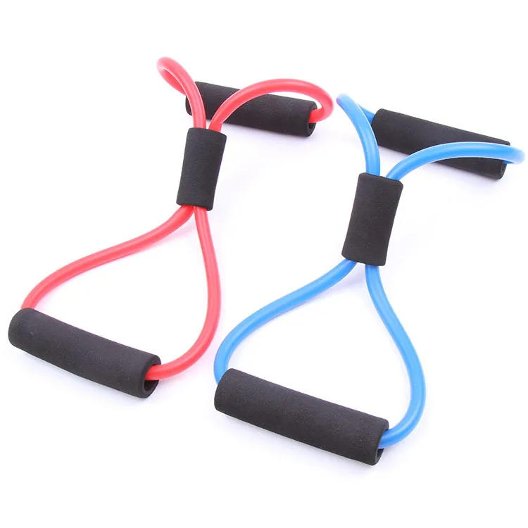 

Hot Yoga Fitness Resistance 8 Type Muscle Chest Expander Rope Workout Yoga Fitness Tube Sports Pulling Exerciser(random color)