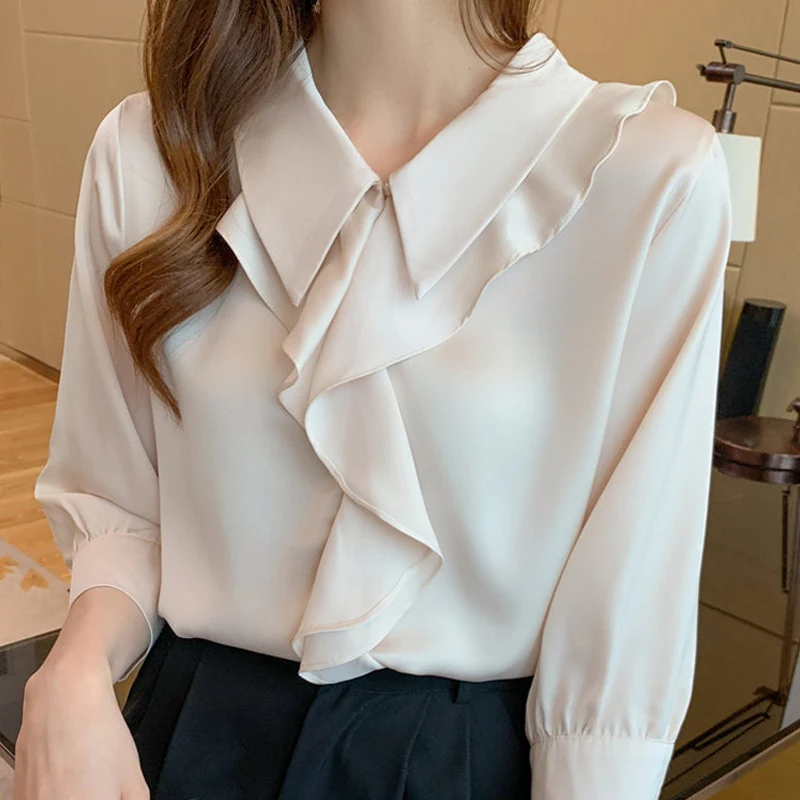 

Summer Women Blouse Ruffles Chiffon Blouse Shirt Tops Women Blusas Mujer De Moda 2022 Blouse Women Blouses Top Femme Shirts E936