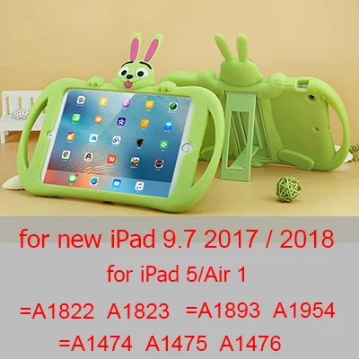 g 9.7 Силиконовый чехол для iPad air 2, 9,7 дюймов,,, детская подставка с милым Кроликом, чехол для планшета для iPad mini 2, 3, 4, 5, чехол - Цвет: g 9.7