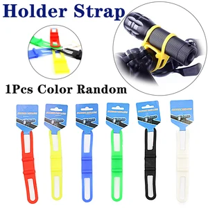 silicone bicycle flashlight holder strap mtb bike torch handle bar band cycling mount phone fixing elastic tie rope accessories free global shipping