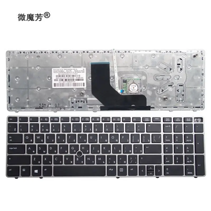 Новая русская клавиатура для ноутбука hp EliteBook 8560p 8570P 8560B 6560b 6565b 6560P RU 701986-251 серебристый