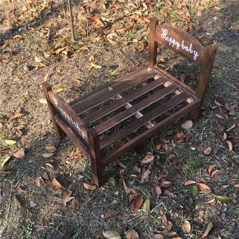 Реквизит для фотосъемки новорожденных детская кроватка из массива дерева в