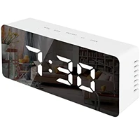 led digital clock bedroom mirror alarm new display night display temperature home decoration clock office electronic watch