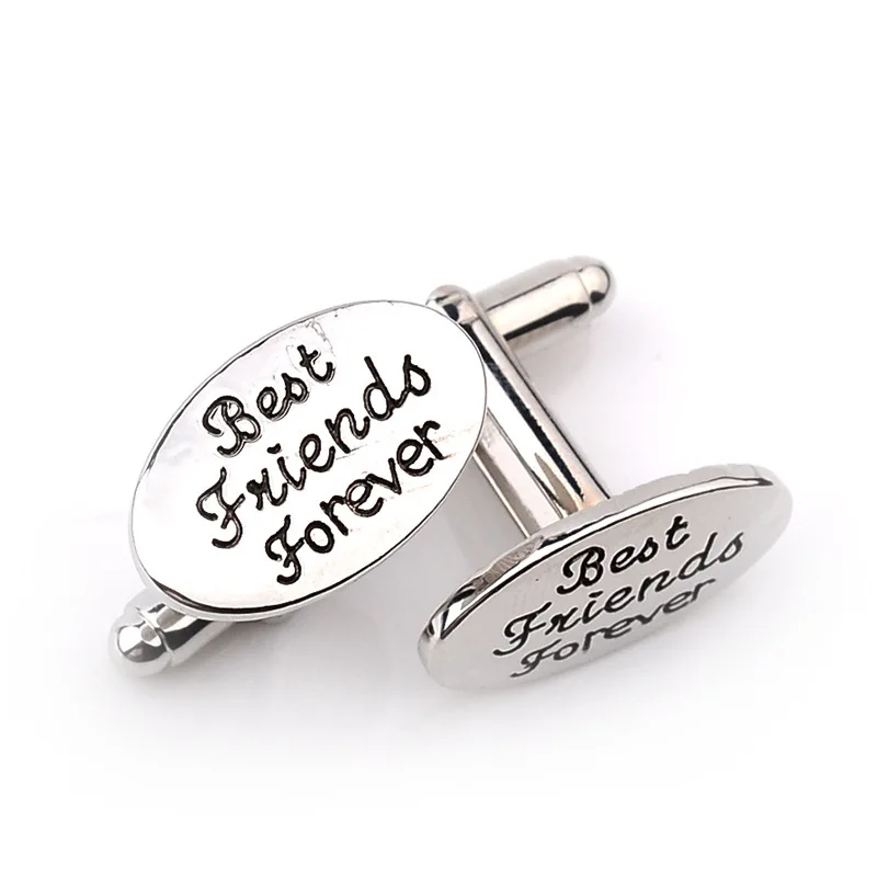 Мужские и женские модные запонки манжеты серебряные буквы высококачественные