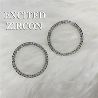 zircon classic luxury zircon earrings bride and bridesmaid wedding jewelry round elegant lady earrings woman jewelry