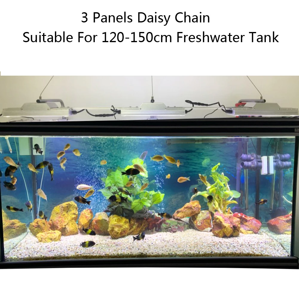 Светодиодная лампа popblom для аквариума с регулируемой яркостью полного спектра