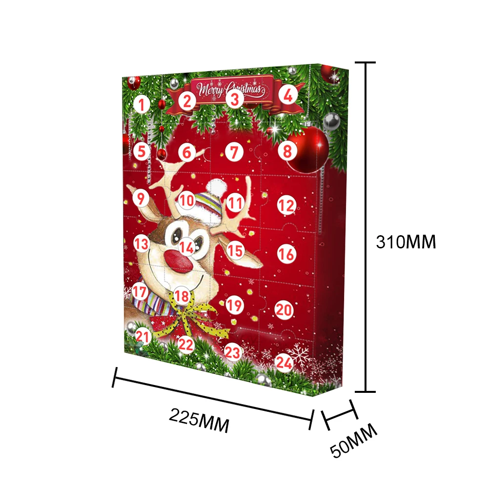 

Christmas Elk Advent Calendar 2020 The One With 24 Little Doors Resin Pendant Toy XR-Hot
