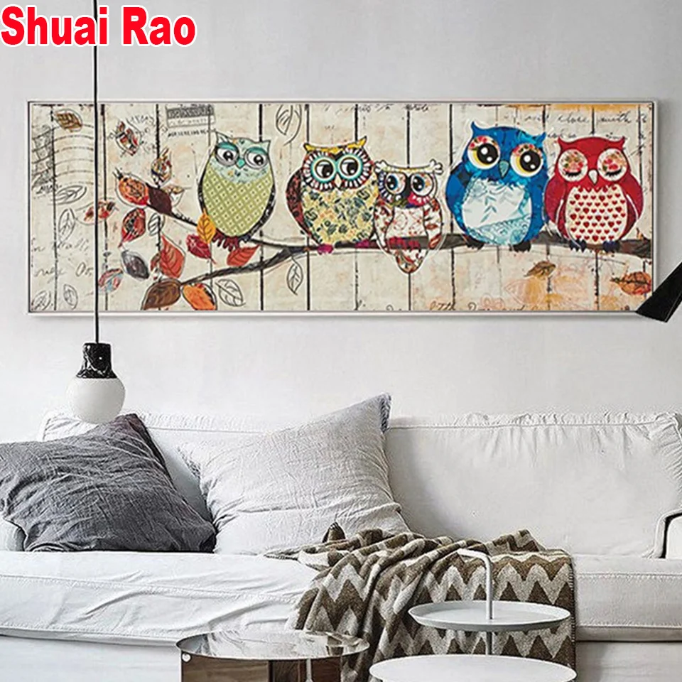 

Full,Diamond Embroidery Animals,owls diamond painting big long painting,cross stitch sets,diamond mosaic,Christmas,Gift