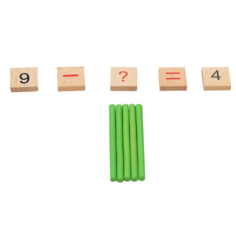 

Montessori Mathematical Calculation Learning Number Chinese Character Cognition Domino Domino Counting Stick Wooden Toy