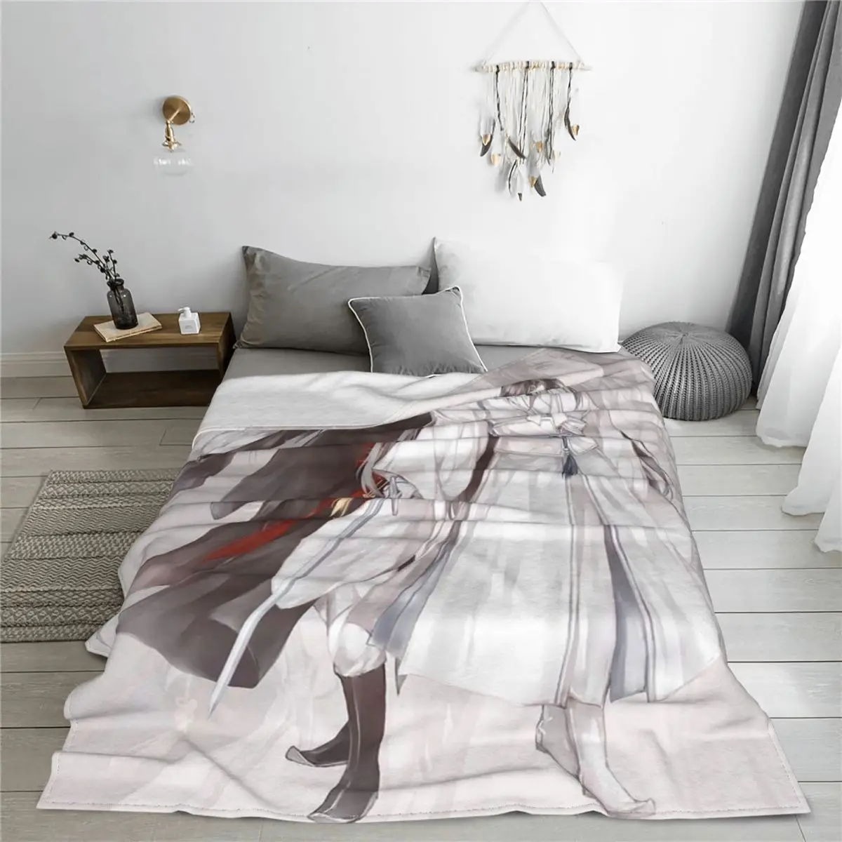 Lan Zhan Wei Wuxian одеяло s Grandmaster of Demonic культивирование неподнятое шерстяное смешное