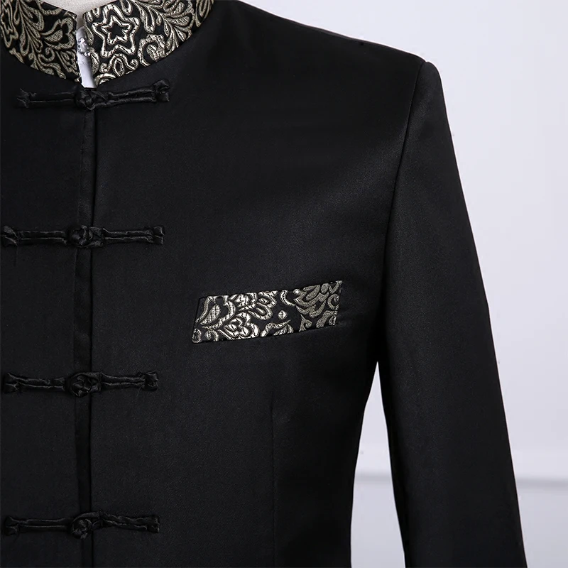 2019 Stage Costumes Men's Formal Suit Tang Chinese Style Wedding Groom's Clothing Performing Compere Wear VDB880 | Тематическая